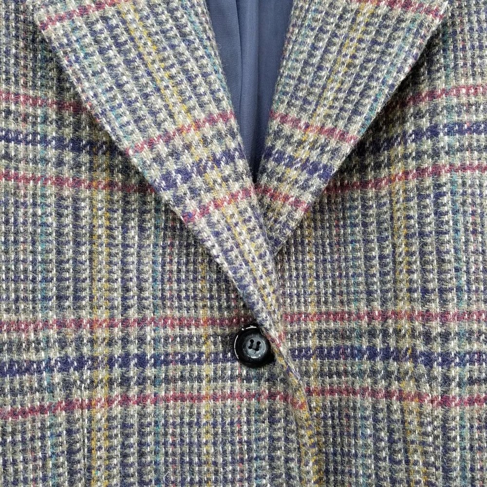Vtg CHARACTER Suburbanwear Blazer Womens 100% Wool Tweed Multicolor Jacket Sz 12 - Picture 9 of 13
